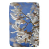 美しい白マグノリアSargentiana花 バスマット (正面縦)