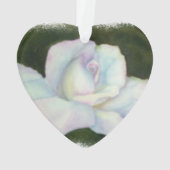 美しい白ローズバレンタインオーナメント オーナメント (裏面)