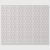 美しい白猫顔漫画のパターン ラッピングペーパー (フラット)