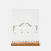 美しい白結婚の馬のカスタム アクリルサイン (正面)