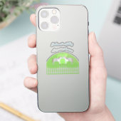 美しい白結婚の馬のカスタム シール (スマートフォン)