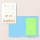 美しい白結婚の馬のカスタム 箔カード (ディスプレー)