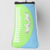 美しい白結婚の馬 ゴルフヘッドカバー (回転90)