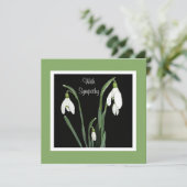 美しい白花フローラ素晴らしアート悔やみや弔慰 カード (スタンド正面)
