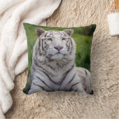 美しい白虎の写真 クッション (ブランケット)