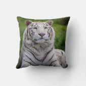 美しい白虎の写真 クッション (裏面)