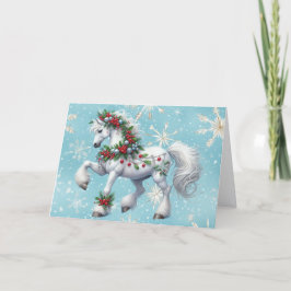 美しい白馬といちいのクリスマス シーズンカード