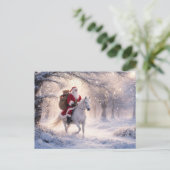 美しい白馬に乗るサンタ クリスマス (スタンド正面)