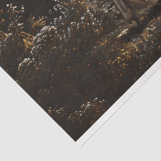 美しい白馬のヴィンテージの分離 薄葉紙 (詳細)