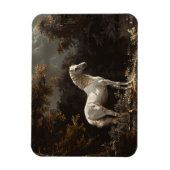 美しい白馬の絵画ヴィンテージ マグネット (縦)