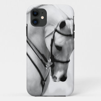 美しい白馬の頭部 iPhone 11 ケース