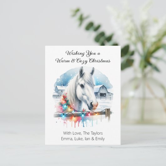 美しい白馬オンファームクリスマス シーズンポストカード (スタンド正面)