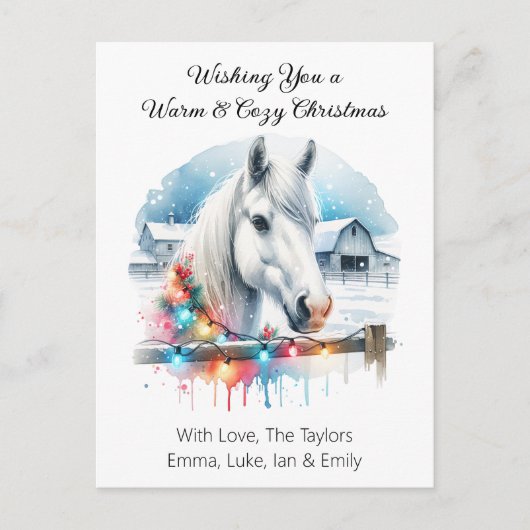 美しい白馬オンファームクリスマス シーズンポストカード (正面)