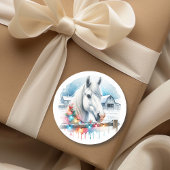 美しい白馬オンファームクリスマス ラウンドシール