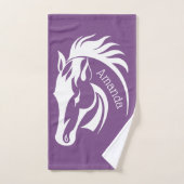 美しい白馬デザインバスタオルセット バスタオルセット (ハンドタオル)