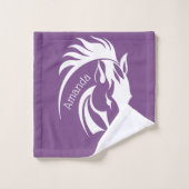 美しい白馬デザインバスタオルセット バスタオルセット (ウォッシュタオル)