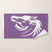 美しい白馬デザインバスタオルセット バスタオルセット (ハンドタオル)