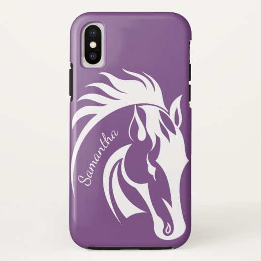美しい白馬デザインiPhone Xケース Case-Mate iPhoneケース (裏面)