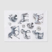 美しい白馬フッシーが芸術を切り取る 薄葉紙 (正面)