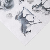 美しい白馬フッシーが芸術を切り取る 薄葉紙 (詳細)