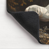 美しい白馬油絵ヴィンテージ マウスパッド (コーナー)