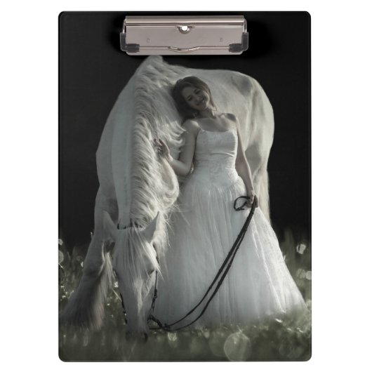 美しい白馬 クリップボード (正面)