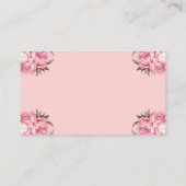 美しい白鳥のフローラ赤ちゃんシャワーおむつラッフル エンクロージャーカード (裏面)