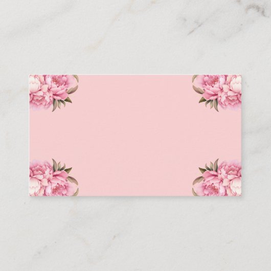 美しい白鳥のフローラ赤ちゃんシャワー本ベビー エンクロージャーカード (裏面)