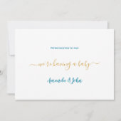 美しい白鳥の妊娠告知カード 案内状 (裏面)