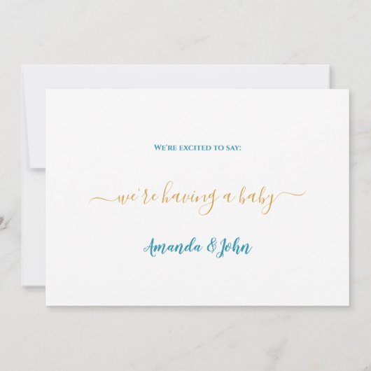 美しい白鳥の妊娠告知カード 案内状