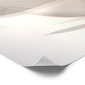 美しい白鳥の白と銀のエレガントなカスタムファッション ポスター (角)
