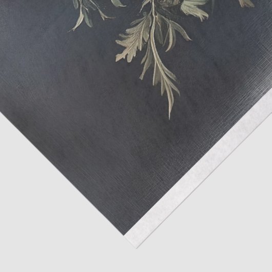 美しい白鳥ヴィンテージ絵を描の花の切り離し 薄葉紙 (詳細)