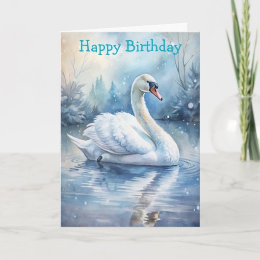 美しい白鳥 カード (正面)