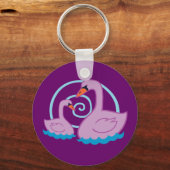 美しい白鳥 キーホルダー (正面)