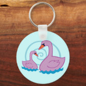 美しい白鳥 キーホルダー (正面)