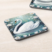 美しい白鳥 コースター (左側)