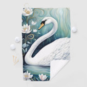 美しい白鳥 ゴルフタオル (インサイチュ)