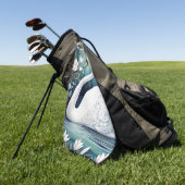 美しい白鳥 ゴルフタオル (グリーン)