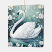 美しい白鳥 セラミックオーナメント (左)