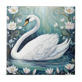 美しい白鳥 タイル (正面)