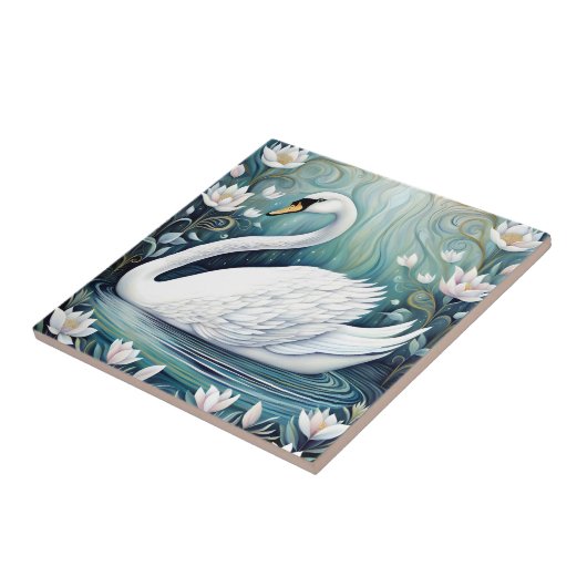 美しい白鳥 タイル (側面)