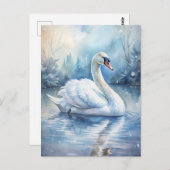 美しい白鳥 ポストカード (正面/裏面)