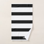 美しい白黒のストライプ バスタオルセット (ハンドタオル)