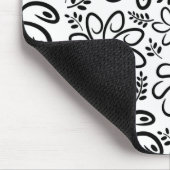 美しい白黒のネズミ マウスパッド (コーナー)