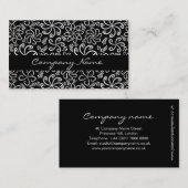 美しい白黒の名刺 名刺 (正面/裏面)