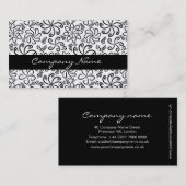 美しい白黒の名刺 名刺 (正面/裏面)
