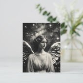 美しい白黒の天使 ポストカード (スタンド正面)