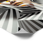 美しい白黒の女性アートポートレート ポスター (角)