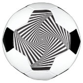 美しい白黒の渦巻き状の視覚 サッカーボール (回転)