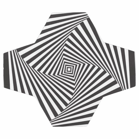 美しい白黒の渦巻き状の視覚 サッカーボール (フラット)